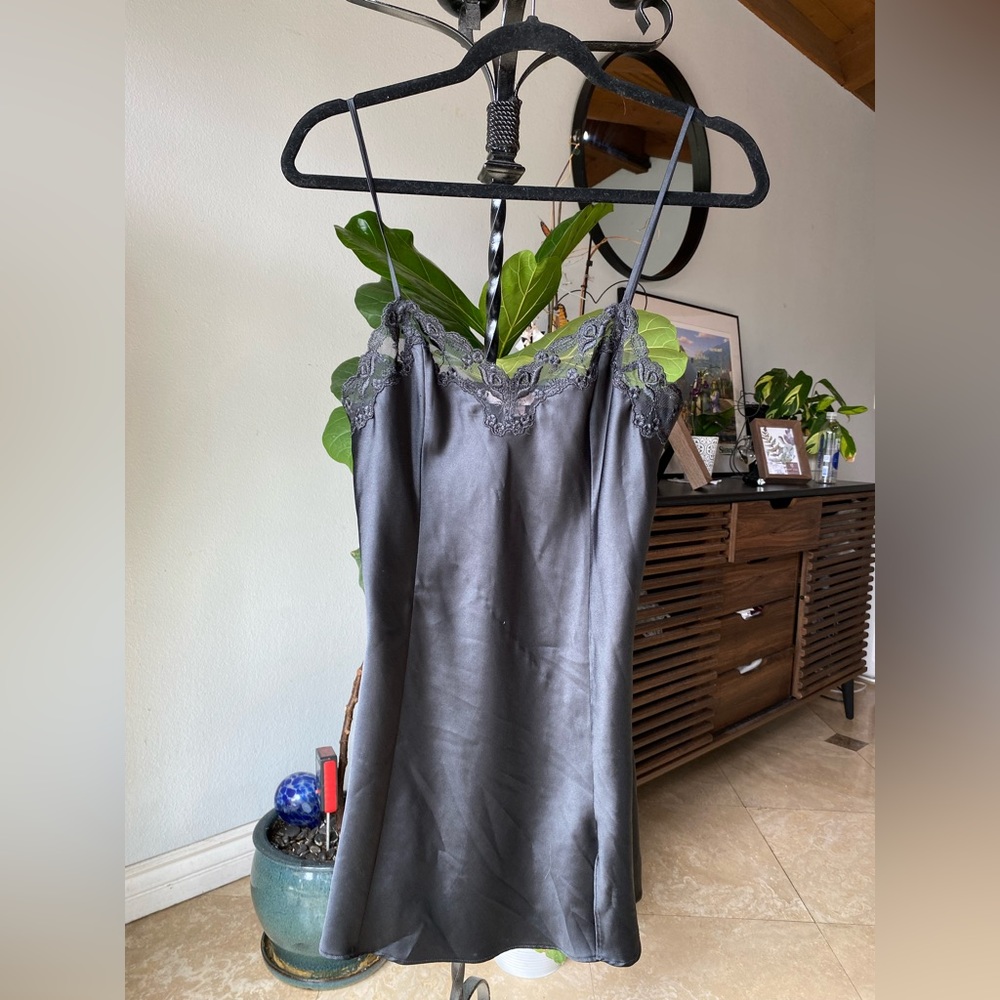 Silk Black Mini Lingerie Dress